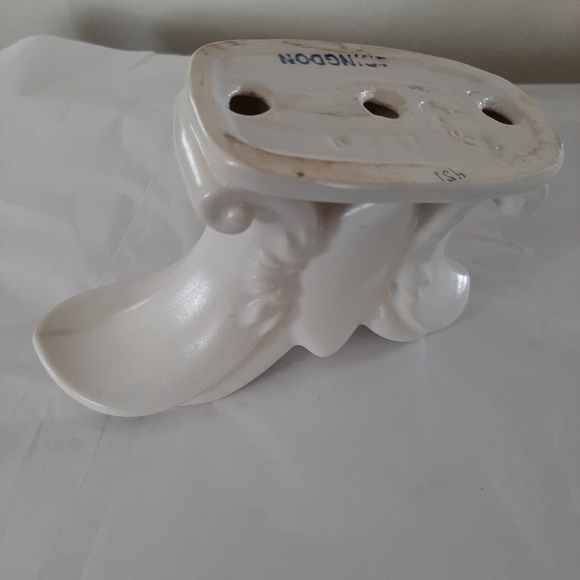 Double Lite Candlesticks Candle Holder White Glazed Ceramic 4.5" - Picture 3 of 9